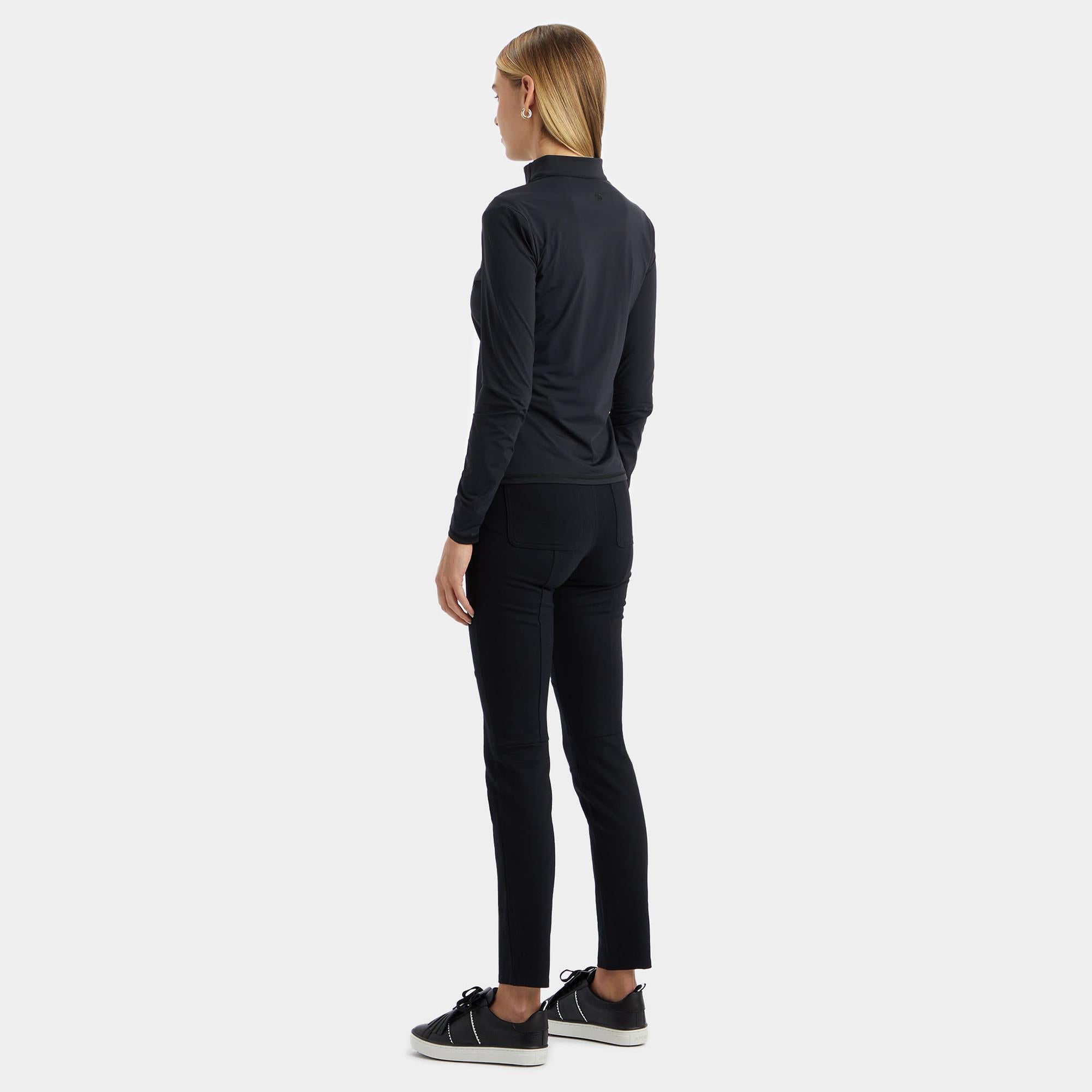G/FORE Silky Tech Nylon Ruched Gradient Heart Ladies Golf Mid Layer Onyx